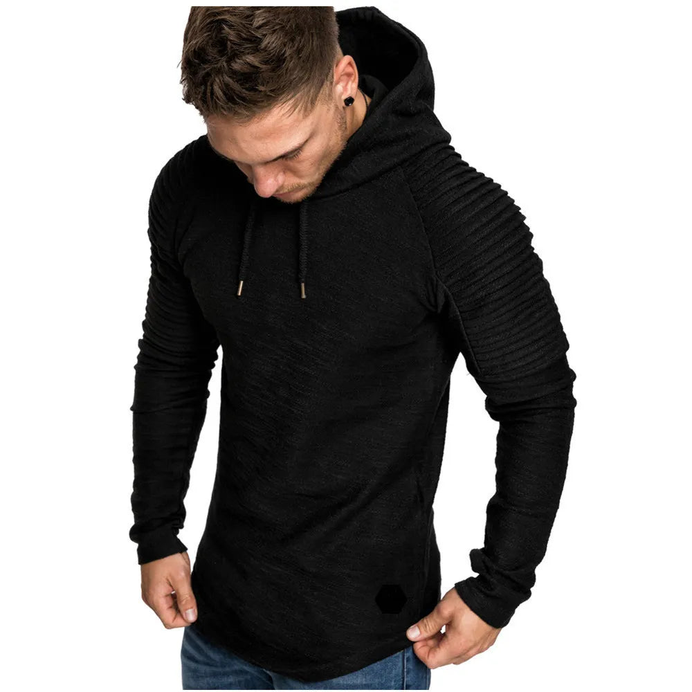 Brand New Hooded Sweatshirts Raglan Fringe Folds Long Sleeve Men Hoody Pullovers Clothing Man Hoodies Sweatshirts - MOUNT