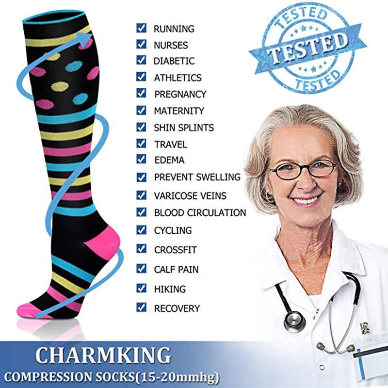 
                  
                    Men's Sports Compression Socks for Running Anti-Fatigue Pain Relief Fitness Golf Rugby Basketball Nurses Fitness Wear
                  
                