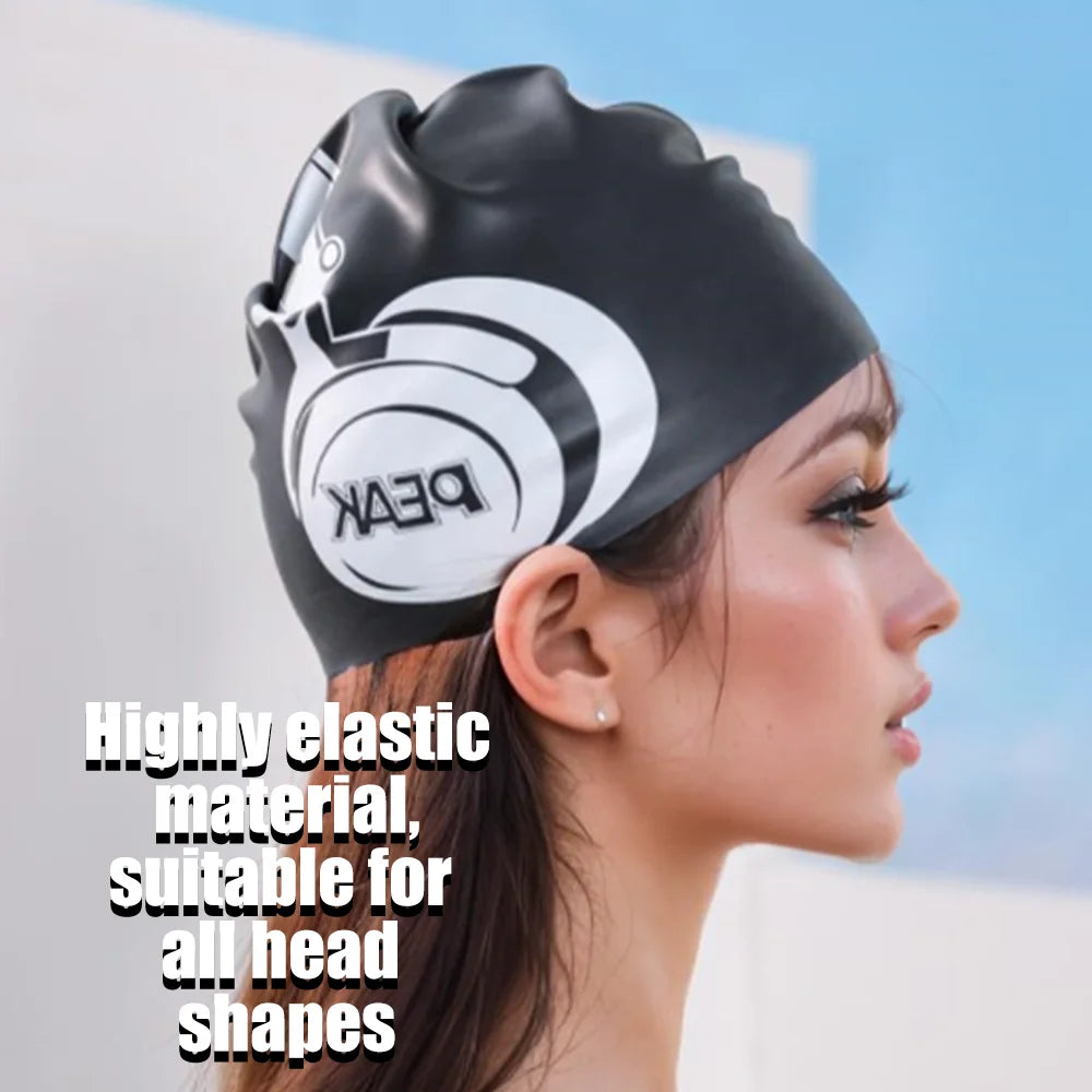 
                  
                    （1pc）Silicone printed swimming cap waterproof non-slip ear protection adult swimming cap water sports waterproof cap
                  
                