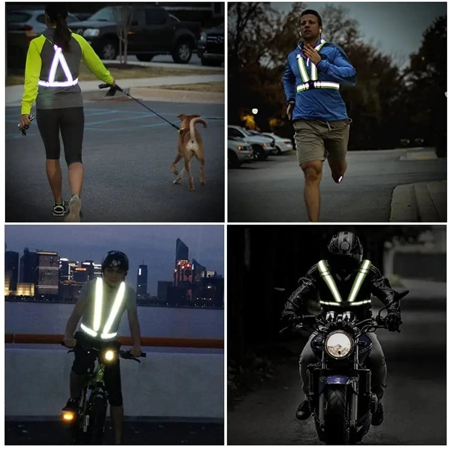 
                  
                    Outdoor Night Walking  Safety Vests Highlight Adjustable Lightweight Reflective Vest Biking Safety Straps Waterproof Running Gea
                  
                