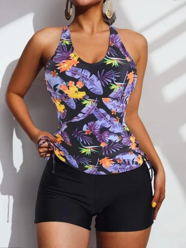 
                  
                    Summer Floral Swimsuits Tankini Sets Female Swimwear Sports Beach Wear Two-Piece Bathing Suits Pool Women's Swimming Suit 2024
                  
                