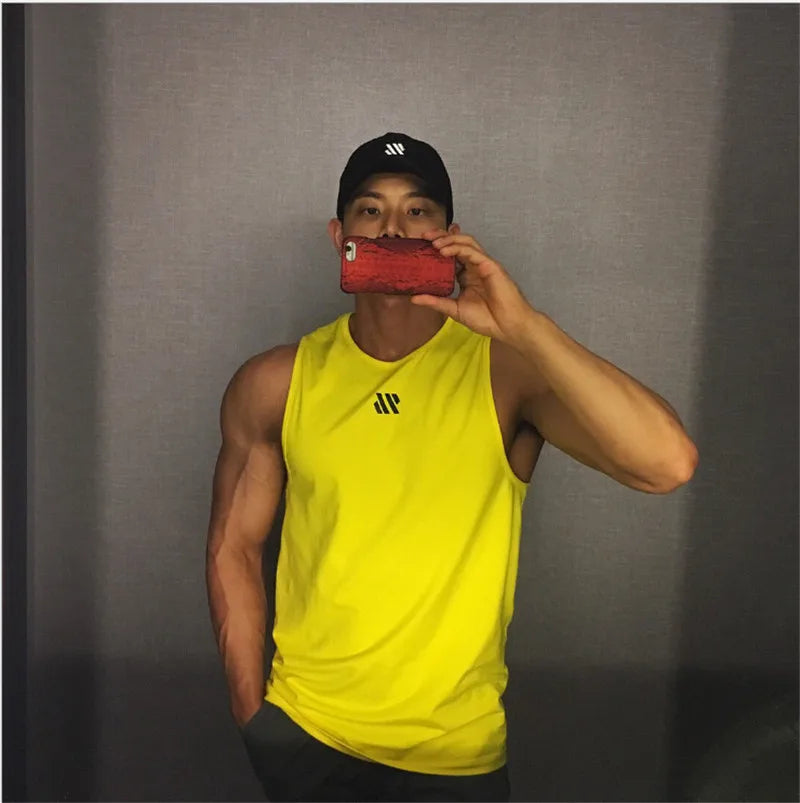 
                  
                    Mens Gym Tank top Men Fitness Sleeveless Shirt Male Mesh Breathable Fitness  Sports Vest Undershirt Gyms Running Vest Men - MOUNT
                  
                
