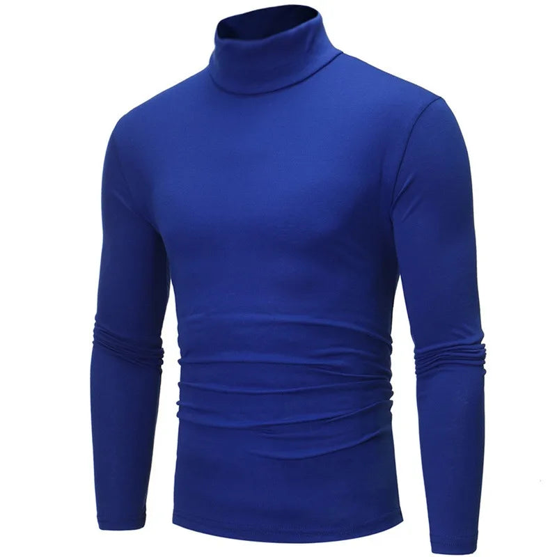 
                  
                    MOUNT Autumn Winter Men's High Neck T-shirt Slim Fit Fashion High Elastic Long Sleeve Casual...
                  
                