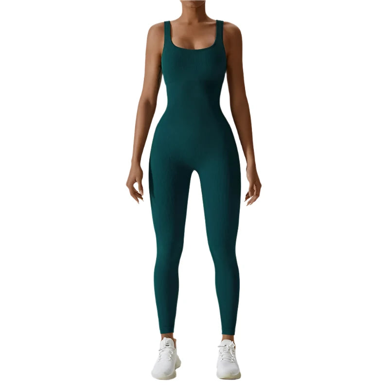 Women's  Yoga One Piece Tracksuit Jumpsuit Seamless Sportswear Yoga Suit Gym Push Ups Fitness Workout Bodysuit