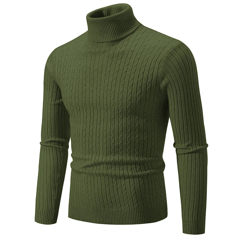 
                  
                    MOUNT New Men's High Neck Sweater Solid Color Pullover Knitted Warm Casual Turtleneck Sweatwear...
                  
                