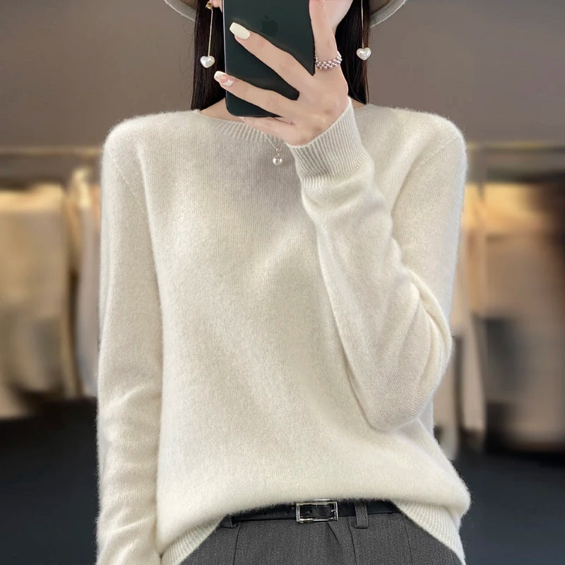 
                  
                    MOUNT New cashmere sweater women's sweater in autumn and winter 100% merino wool fashion O-neck...
                  
                