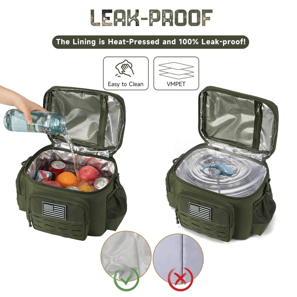 
                  
                    MOUNT Tactical Lunch Box for Men Outdoor Heavy Duty Lunch Bag Work Leakproof Insulated Durable Thermal Cooler Bag Meal Camping Picnic
                  
                