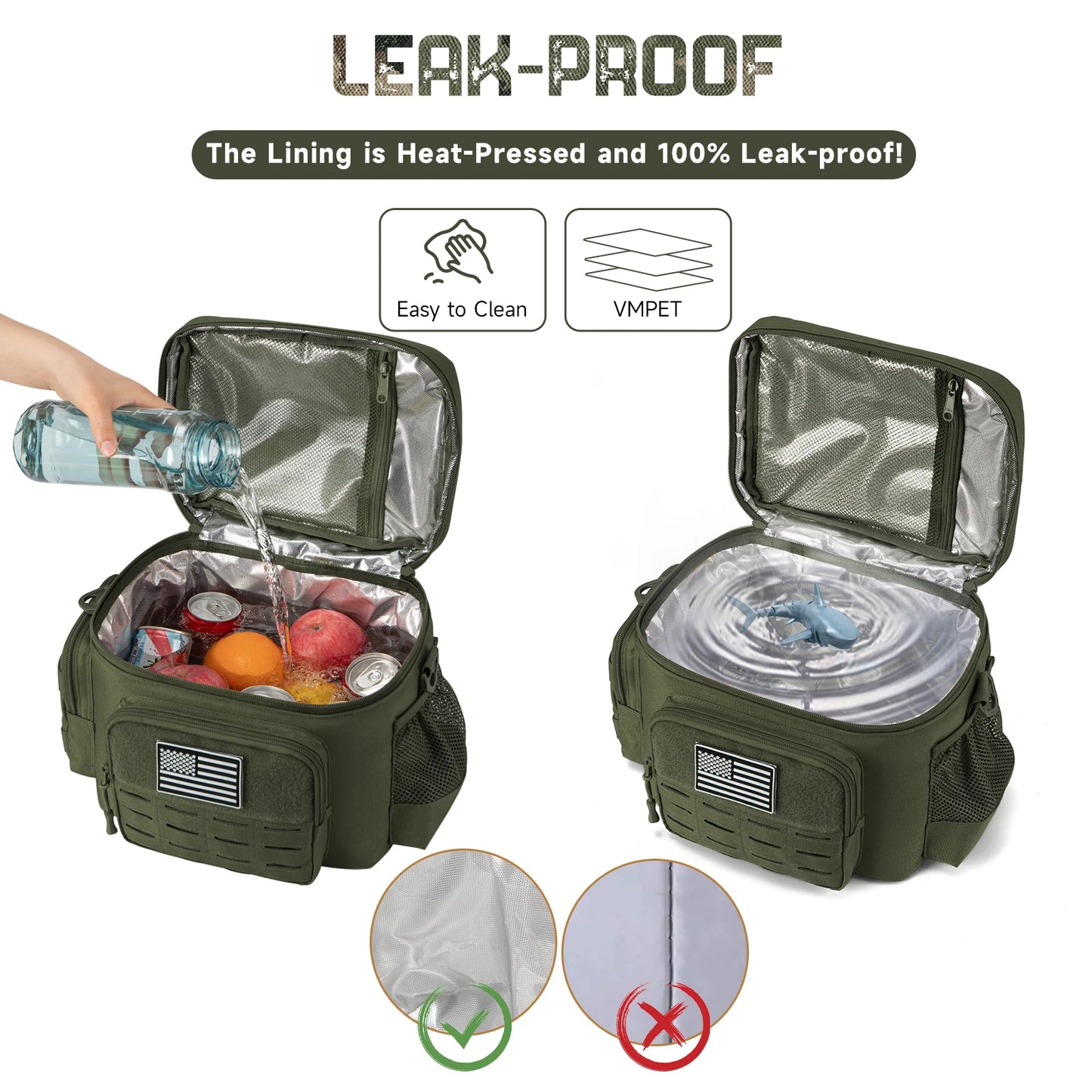 
                  
                    MOUNT Tactical Lunch Box for Men Outdoor Heavy Duty Lunch Bag Work Leakproof Insulated Durable Thermal Cooler Bag Meal Camping Picnic
                  
                