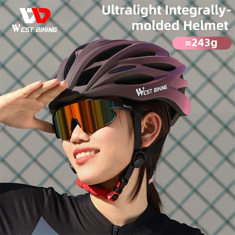 
                  
                    WEST BIKING Cycling Helmet Integrated Lightweight MTB Road Bike Safety Headset Men Women Caps Bicycle Hat Bike Accessories
                  
                