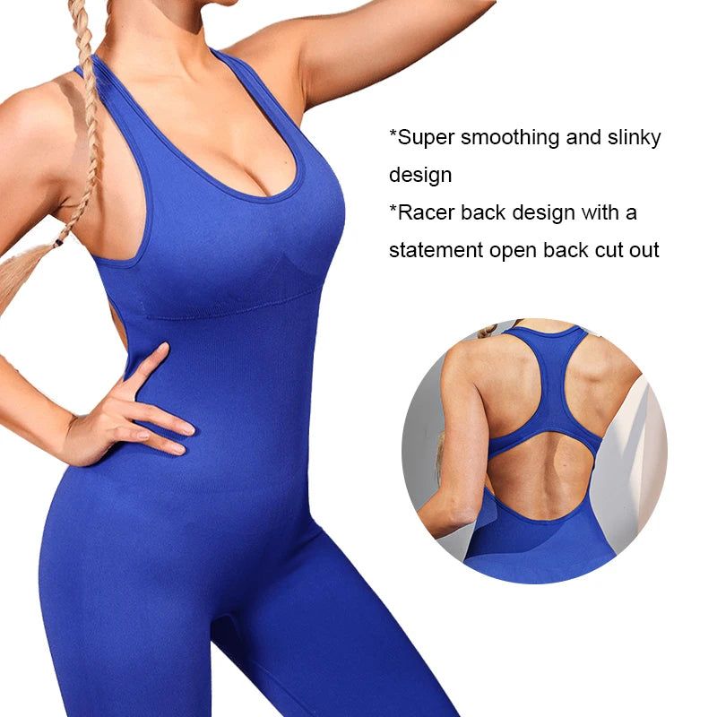 
                  
                    Jumpsuits For Women Ribbed One Piece Tank Tops Rompers Sleeveless Suit For Fitness Casual Workout Bodysuit Sportswear
                  
                