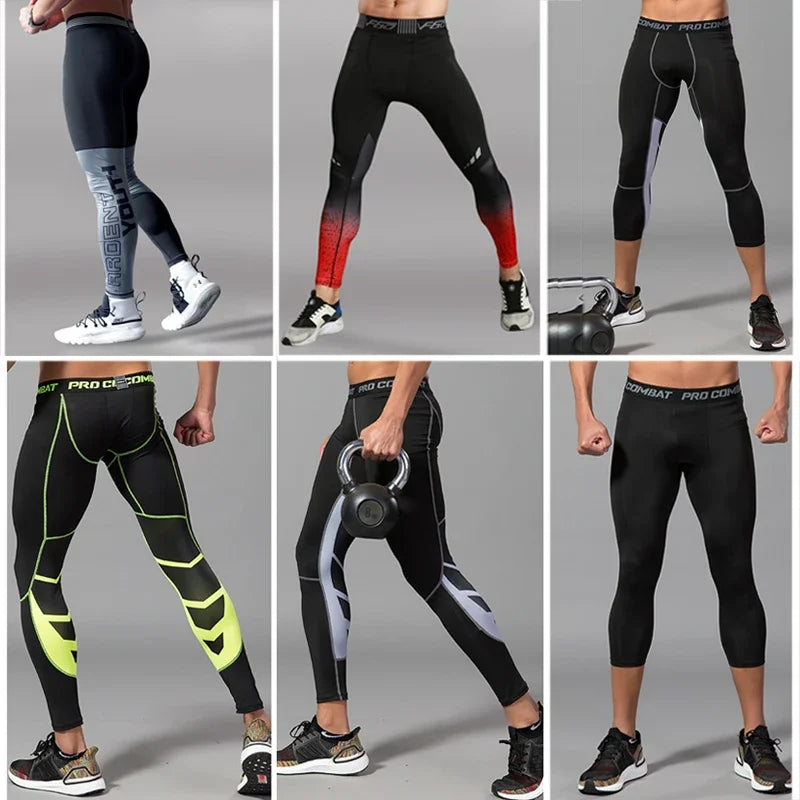 
                  
                    Men's Lycra Leggings Compression Sports Pants Cycling Running Basketball Football Sweatpants Fitness Tights Trousers Rash Guard
                  
                