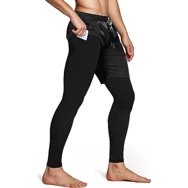 
                  
                    Compression Running Pants Men Double-deck 2 in 1 Sportswear Jogging Trousers Gym Training Tracksuit Workout Sport Sweatpants Men - MOUNT
                  
                