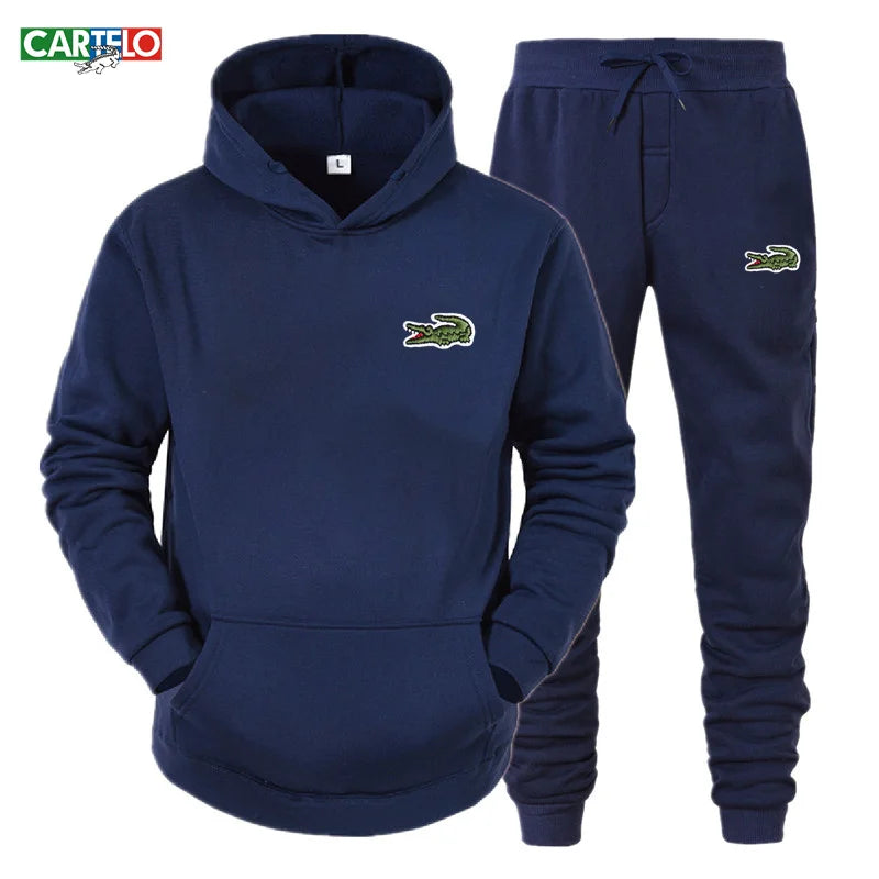 
                  
                    CARTELO High Quality Men's Suit Fashion Casual Tracksuit 2 Piece Hoodie Pullover Sports Clothes Sweatshirt Jogging Set - MOUNT
                  
                