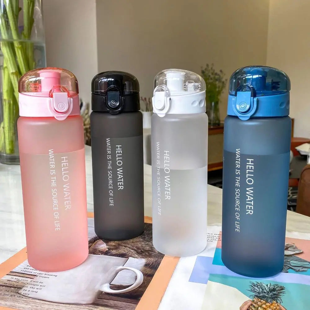 Sports Transparent Water Bottle 780ml Portable Gym Travel Clear Leakproof Drinking Bottle Frosted Bottle