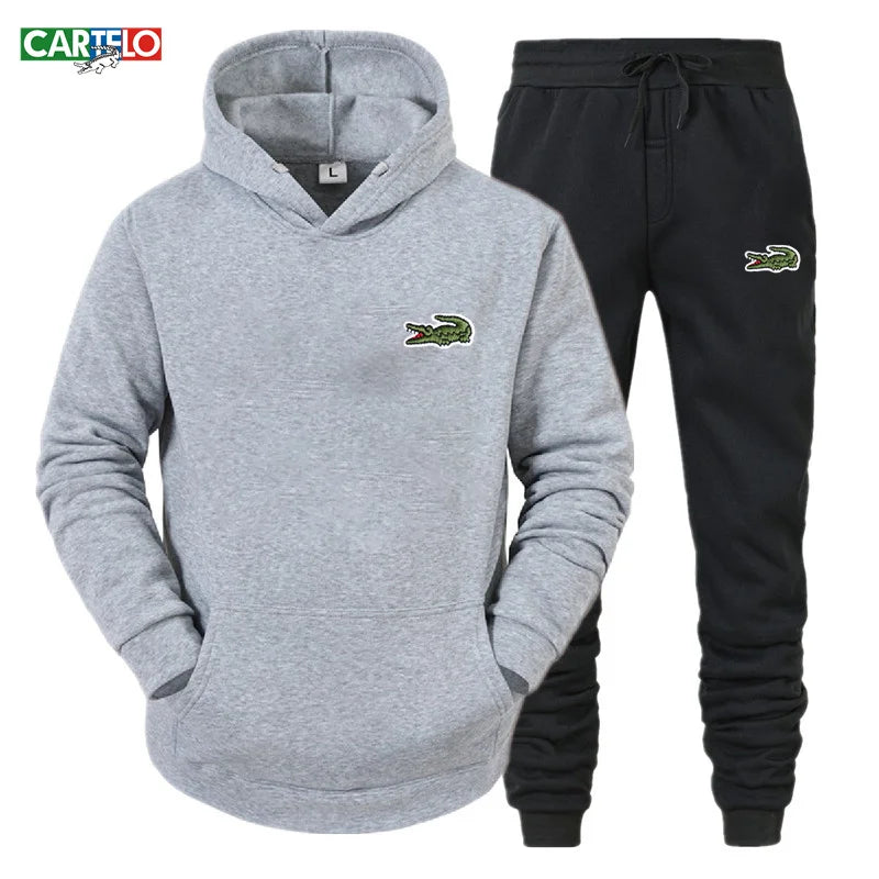 
                  
                    CARTELO High Quality Men's Suit Fashion Casual Tracksuit 2 Piece Hoodie Pullover Sports Clothes Sweatshirt Jogging Set - MOUNT
                  
                