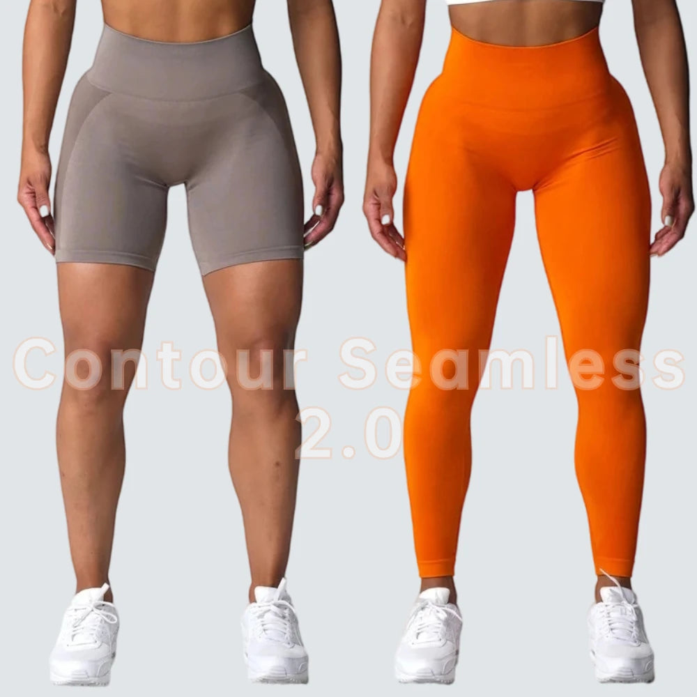 MOUNT Contour 2.0 Seamless Leggings Women Soft Spandex GYM Shorts Sports Push Up Fitness Clothes...