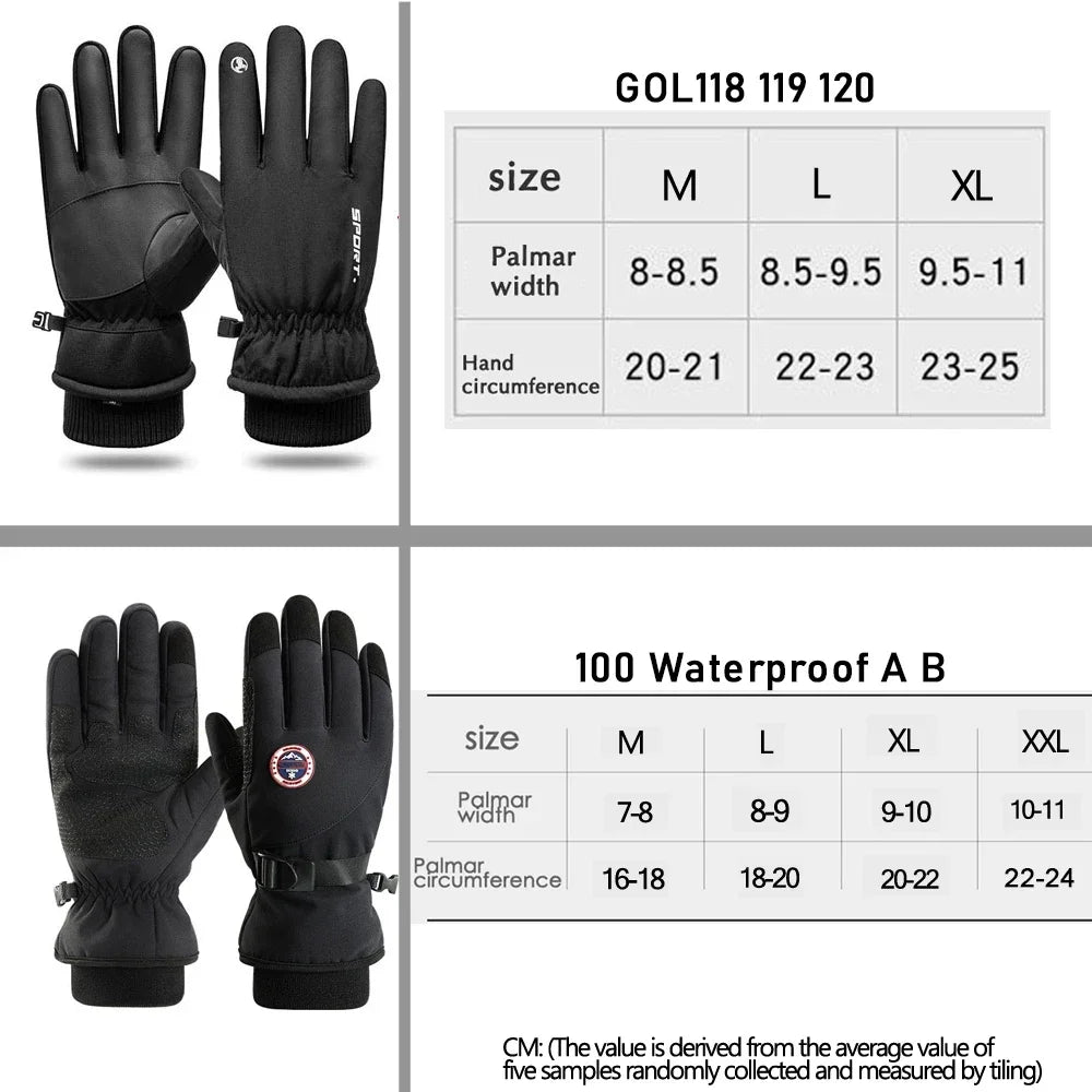 
                  
                    Winter Men Women Gloves TouchScreen Waterproof Windproof Gloves Outdoor Sports Warm Cycling Snow Ski Gloves Full Finger Non-slip
                  
                