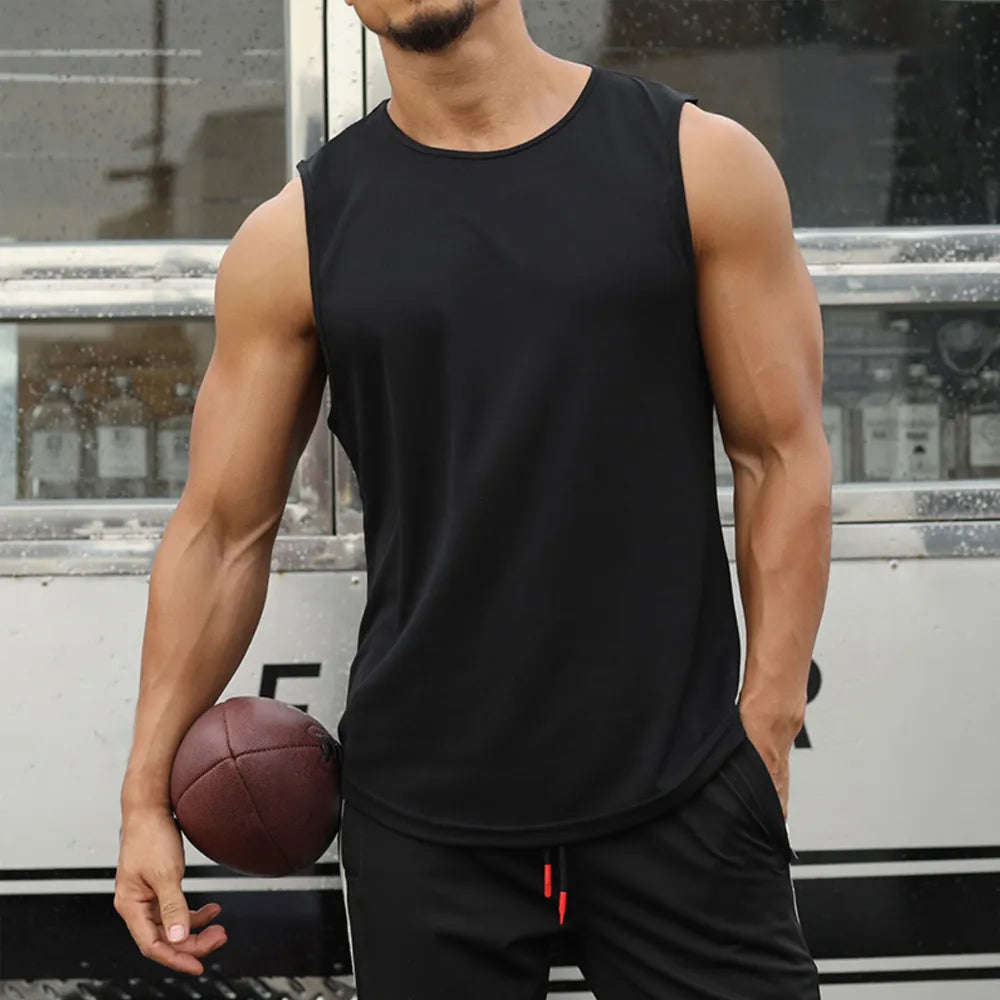 Men's Sleeveless Sports T-Shirt Quick Drying Breathable
