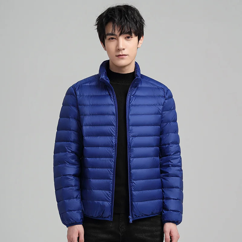 
                  
                    Autumn Winter Jacket for Men White Duck Down Jacket Ultra Light Thin M-6XL Spring Jackets Men Stand Collar Outerwear Coat
                  
                