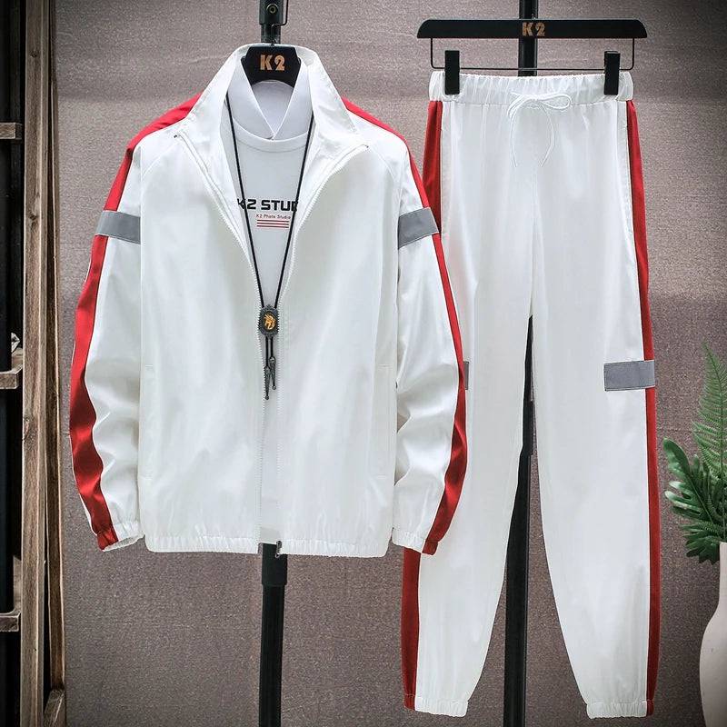 
                  
                    New Spring Men Casual Sets Mens Hooded Tracksuit Sportswear Jackets+Pants 2 Piece Sets Hip Hop Running Sports Suit 5XL
                  
                