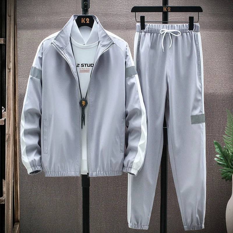 
                  
                    New Spring Men Casual Sets Mens Hooded Tracksuit Sportswear Jackets+Pants 2 Piece Sets Hip Hop Running Sports Suit 5XL
                  
                