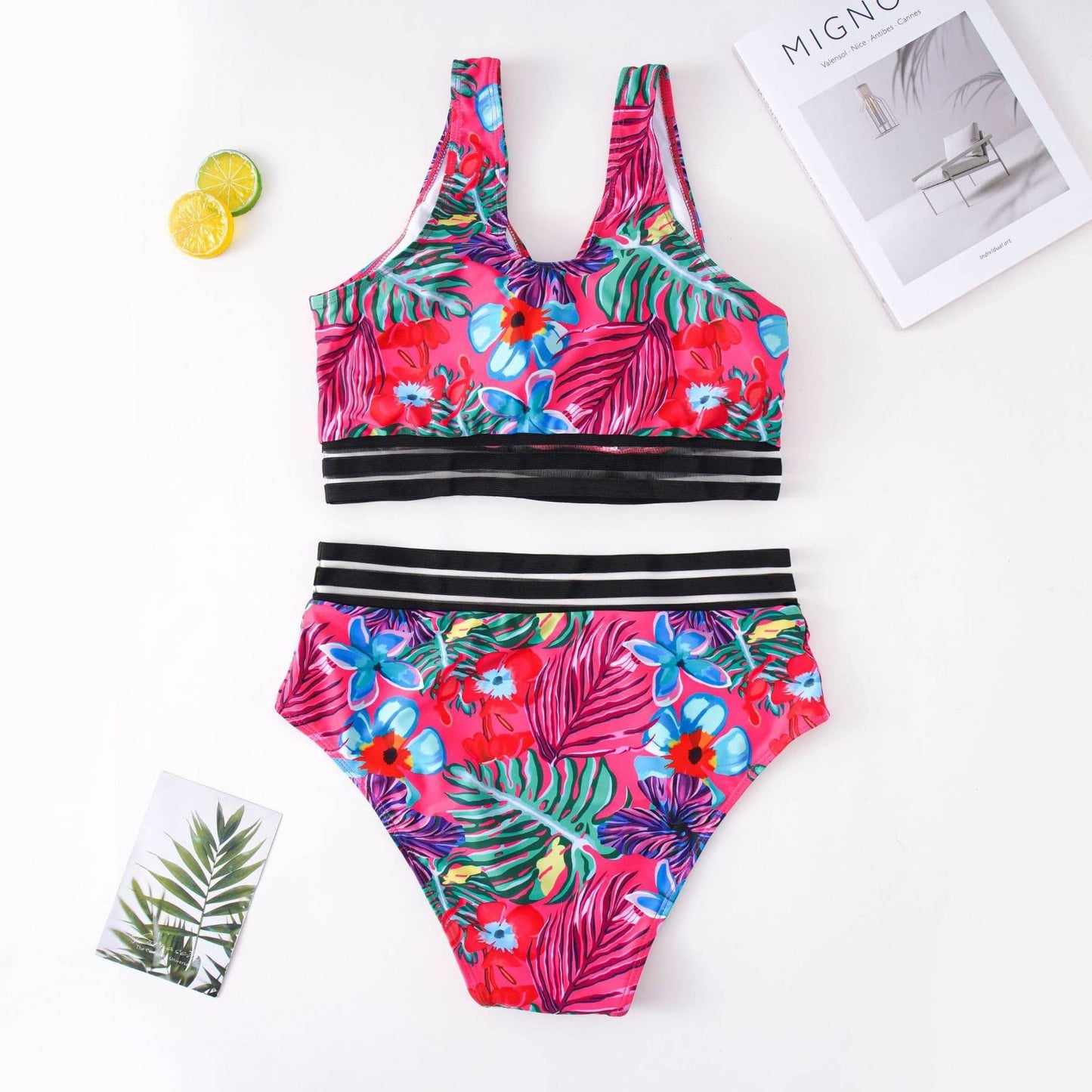 
                  
                    Bauhinia New 5XL Plus Size Swimsuits 2 Pieces Set Women High Waist Push Up Bikini Sets Flower Print Summer Large Bathing Suits
                  
                