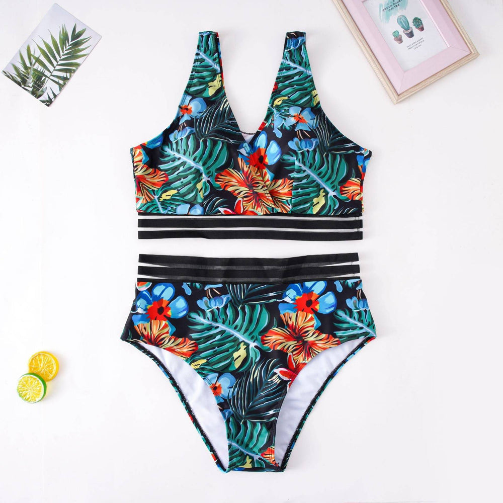 
                  
                    Bauhinia New 5XL Plus Size Swimsuits 2 Pieces Set Women High Waist Push Up Bikini Sets Flower Print Summer Large Bathing Suits
                  
                