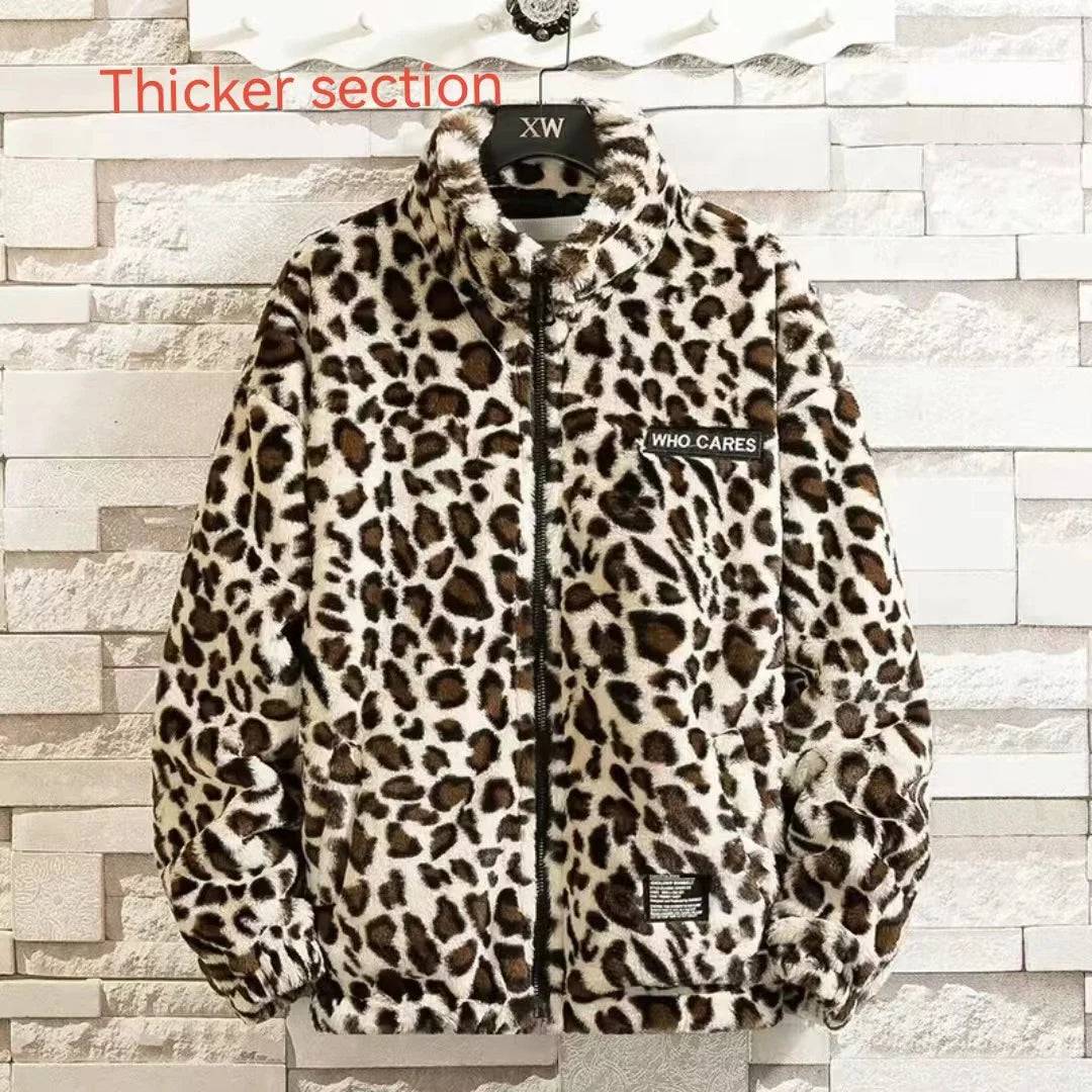 
                  
                    2023 Fall/winter Leopard Print Jacket Loose and Comfortable Cotton-padded Jacket Fashion Men's and Women's Autumn Warm Jacket
                  
                