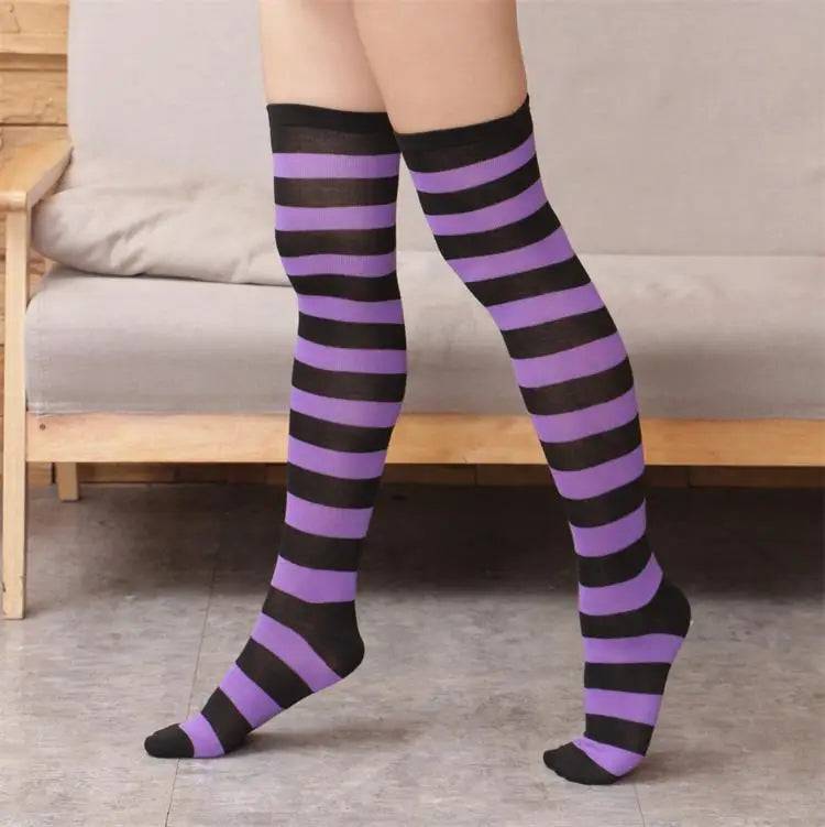 
                  
                    Japanese Anime Style Knee Stockings For Womens Sox Sexy Thigh High Long Stocking Stripe Plus Size Compression
                  
                