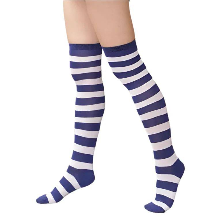 Japanese Anime Style Knee Stockings For Womens Sox Sexy Thigh High Long Stocking Stripe Plus Size Compression