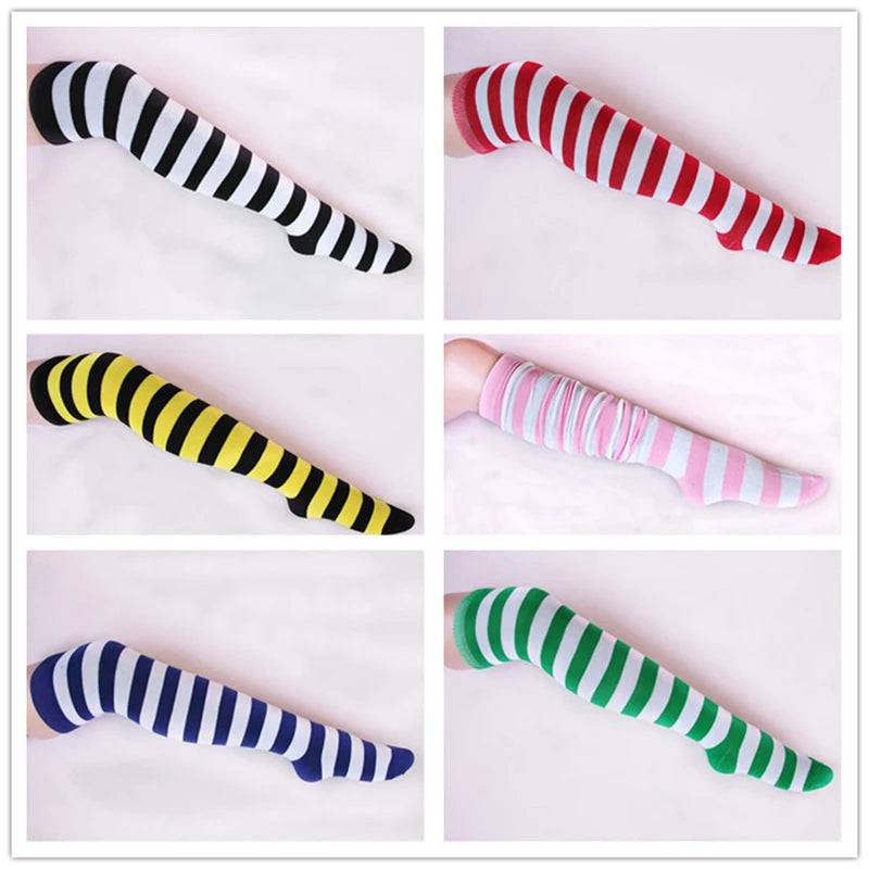 
                  
                    Japanese Anime Style Knee Stockings For Womens Sox Sexy Thigh High Long Stocking Stripe Plus Size Compression
                  
                