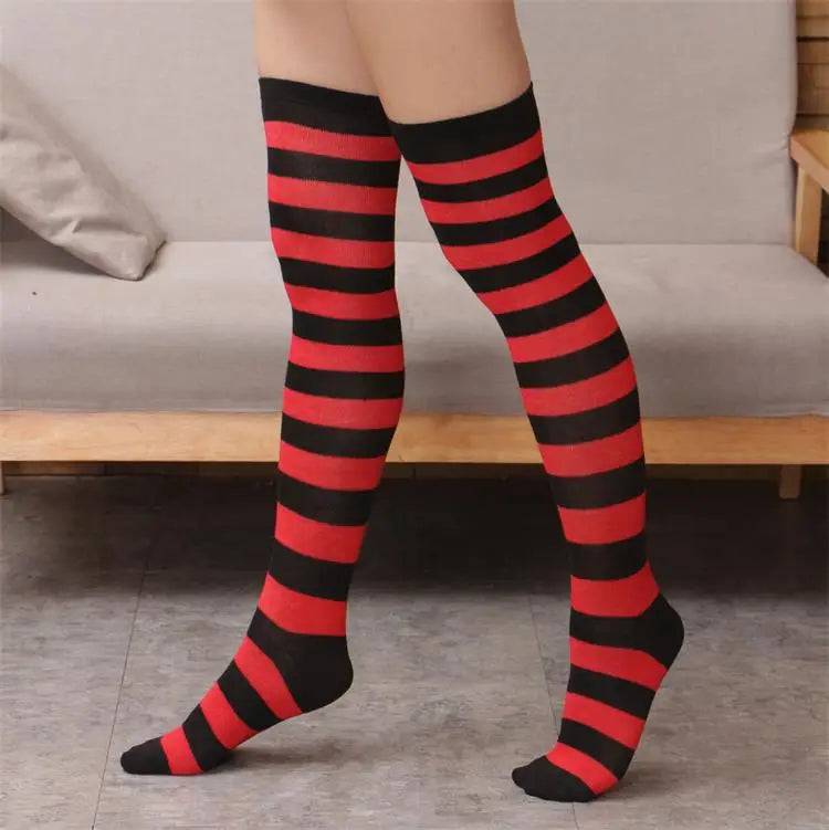 
                  
                    Japanese Anime Style Knee Stockings For Womens Sox Sexy Thigh High Long Stocking Stripe Plus Size Compression
                  
                