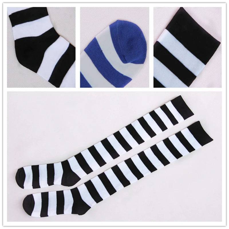 
                  
                    Japanese Anime Style Knee Stockings For Womens Sox Sexy Thigh High Long Stocking Stripe Plus Size Compression
                  
                