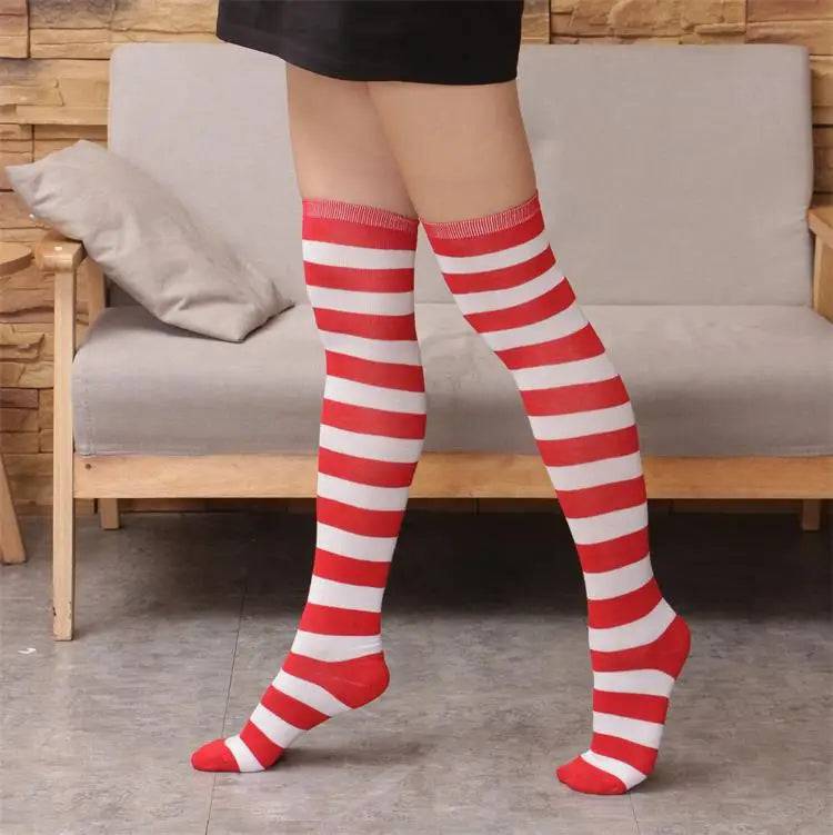 
                  
                    Japanese Anime Style Knee Stockings For Womens Sox Sexy Thigh High Long Stocking Stripe Plus Size Compression
                  
                