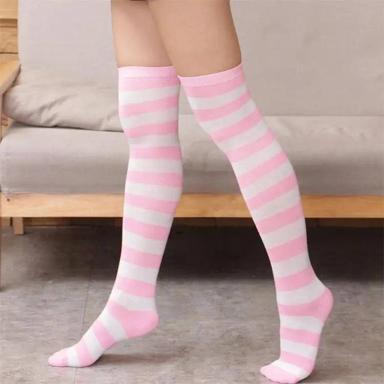 
                  
                    Japanese Anime Style Knee Stockings For Womens Sox Sexy Thigh High Long Stocking Stripe Plus Size Compression
                  
                