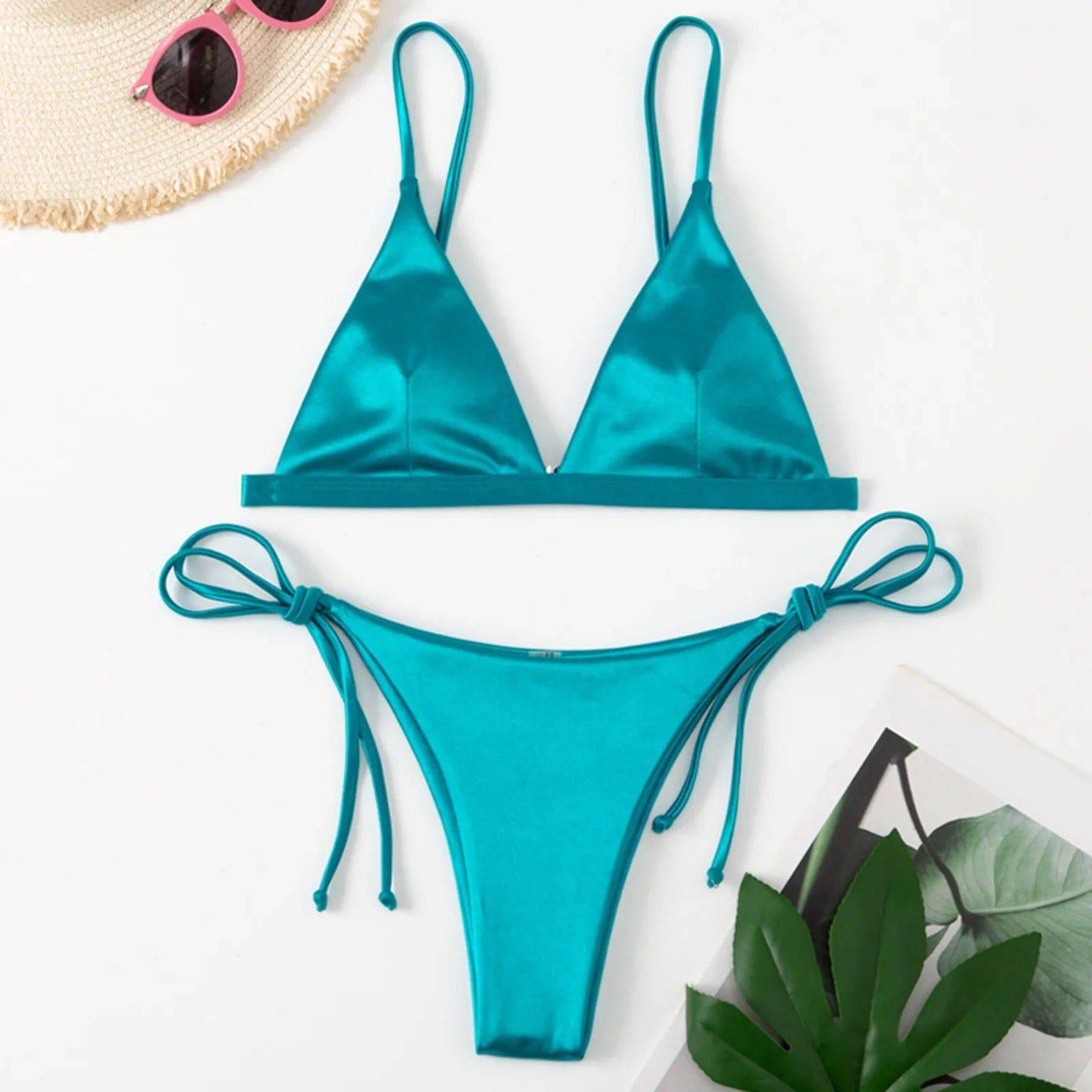 
                  
                    Sexy Bikini Satin Silk Swimsuit Women Swimwear Push Up Set Brazilian Bathing Suit Summer Two Pieces Self-tie Beach Wear Swimsuit
                  
                