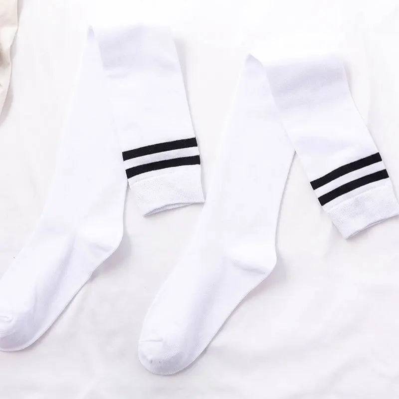 
                  
                    New Sexy Medias Black White Striped Long Socks Women Over Knee Thigh High Over The Knee Stockings Ladies Girls Warm Knee Socks
                  
                