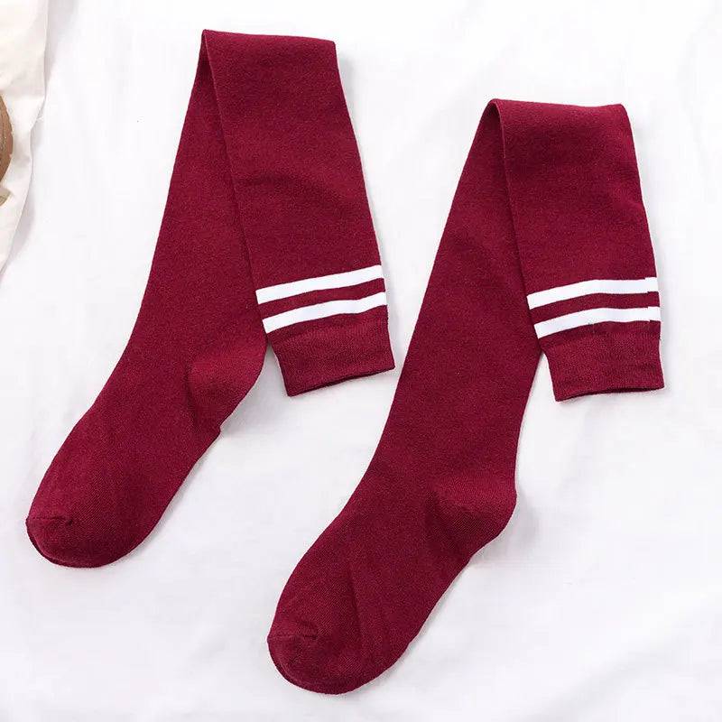 
                  
                    New Sexy Medias Black White Striped Long Socks Women Over Knee Thigh High Over The Knee Stockings Ladies Girls Warm Knee Socks
                  
                