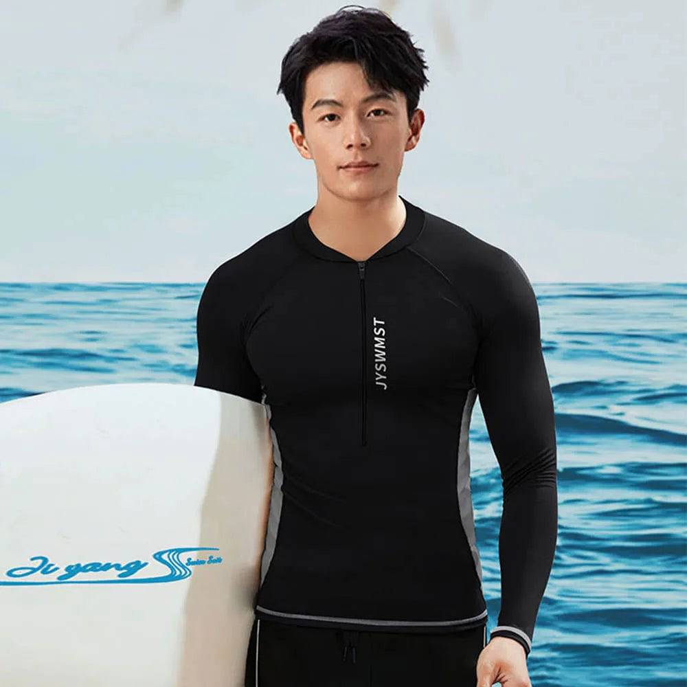 
                  
                    New Men's Quick-Drying Swimsuit Long-Sleeved Sun-proof Beach T-shirt Snorkeling Surfing Suit Water Sports Swimsuit Surfing Top
                  
                