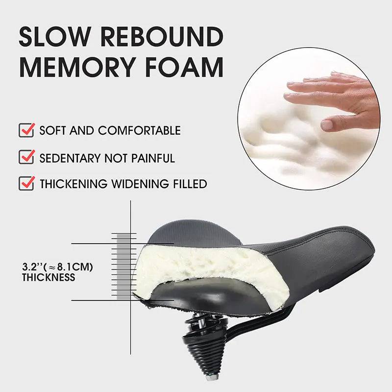 
                  
                    WEST BIKING Extra Wide MTB Bicycle Saddle Comfortable Thick Foam Shock Absorbtion Commuter Bike Seat E-Bike Cycling Cushion
                  
                