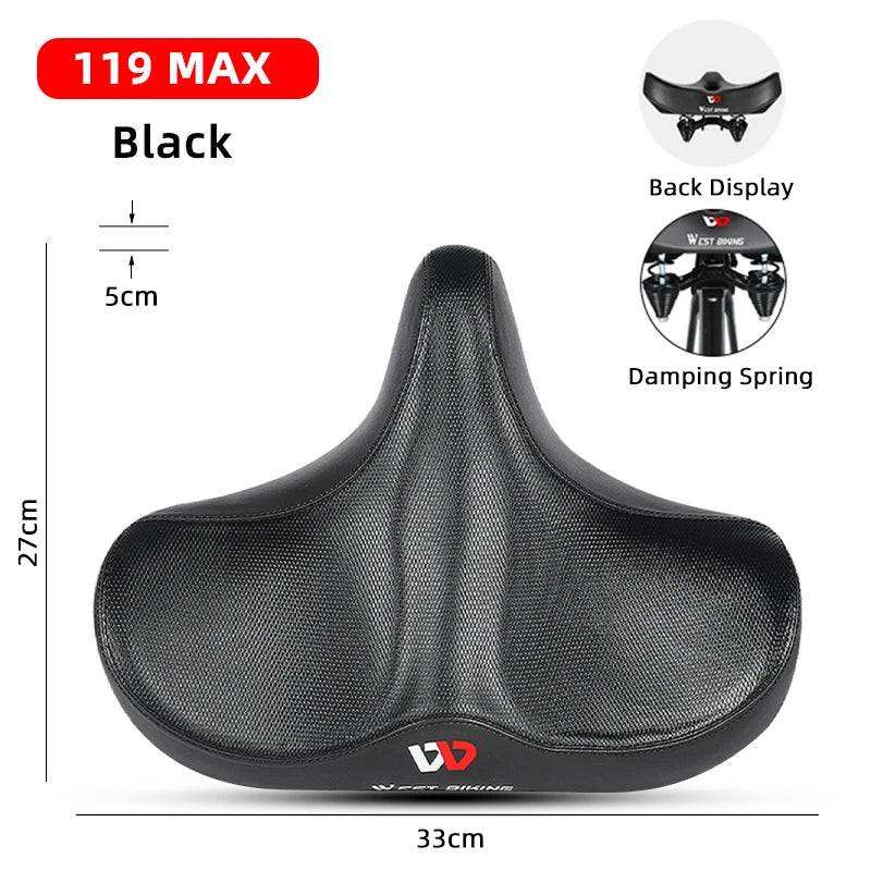 
                  
                    WEST BIKING Extra Wide MTB Bicycle Saddle Comfortable Thick Foam Shock Absorbtion Commuter Bike Seat E-Bike Cycling Cushion
                  
                