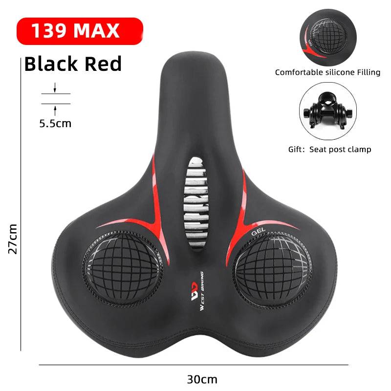 
                  
                    WEST BIKING Extra Wide MTB Bicycle Saddle Comfortable Thick Foam Shock Absorbtion Commuter Bike Seat E-Bike Cycling Cushion
                  
                