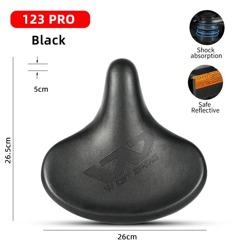 
                  
                    WEST BIKING Extra Wide MTB Bicycle Saddle Comfortable Thick Foam Shock Absorbtion Commuter Bike Seat E-Bike Cycling Cushion
                  
                