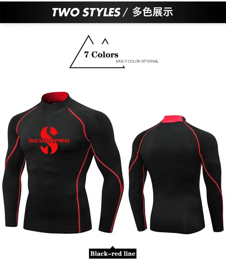 
                  
                    Men Swim Surfing T-shirt Beach UV Protection Swimwear Rash Guard Long Sleeve Diving Wetsuit Rashguard Tops Gear Summer Apparel
                  
                