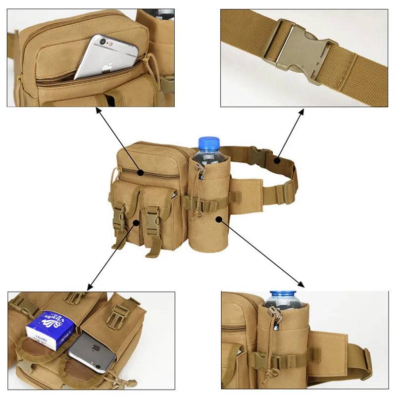 
                  
                    2024 New Waist Pack Bag Nylon Hiking Water Bottle Phone Bag Outdoor Sports Hunting Climbing Camp Belt Bag
                  
                