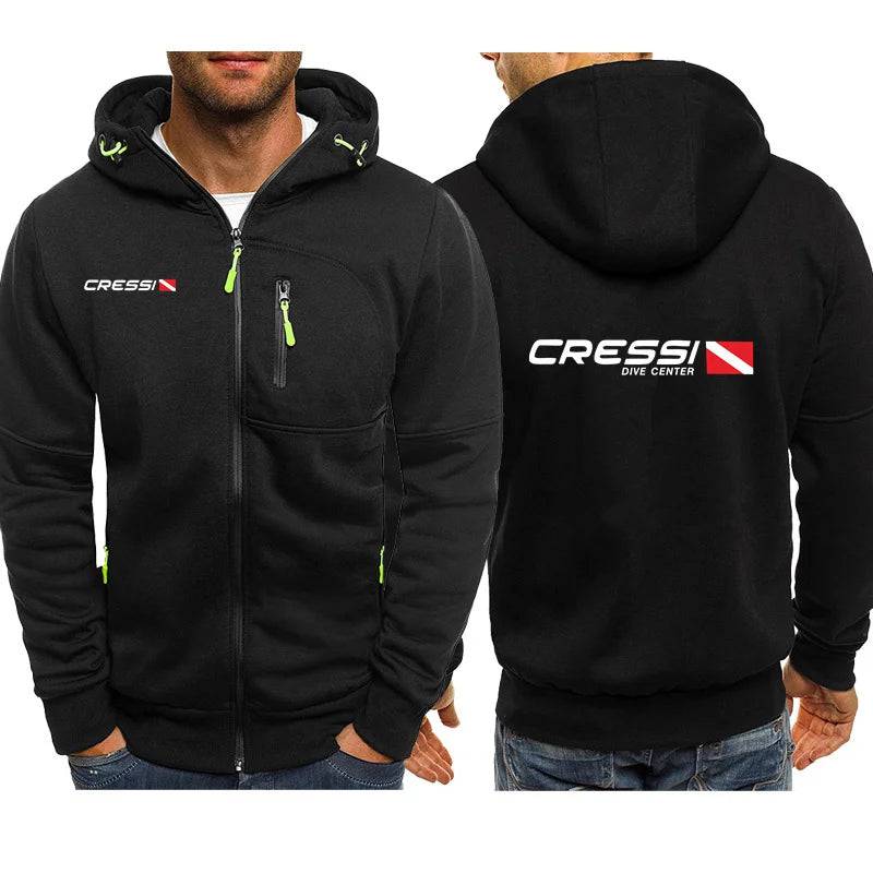 
                  
                    Scuba Dive Cressi 2024 Spring Men's Hooded Coats Casual Zipper Sweatshirts Male Tracksuit Fashion Jacket Clothing Outerwear
                  
                