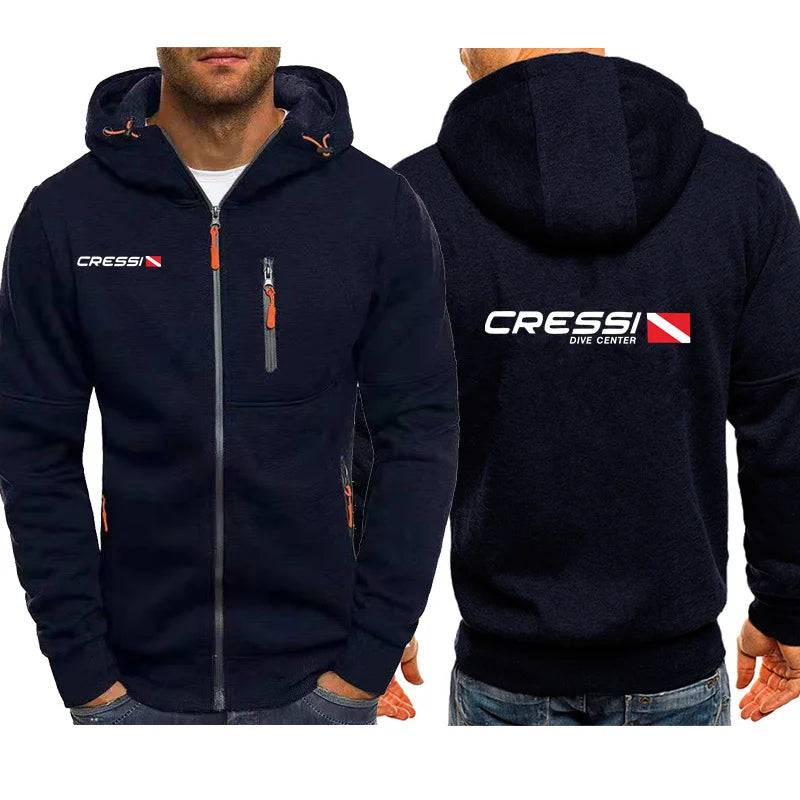 
                  
                    Scuba Dive Cressi 2024 Spring Men's Hooded Coats Casual Zipper Sweatshirts Male Tracksuit Fashion Jacket Clothing Outerwear
                  
                