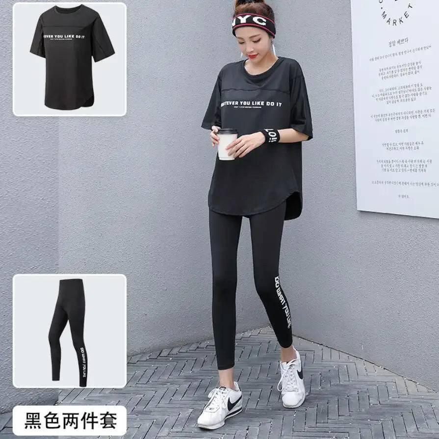 
                  
                    Plus Size Women Yoga Sets Loose T Shirt+Bra+Leggings Fitness Gym Suits Breathable Sports Running Clothing Tracksuit
                  
                