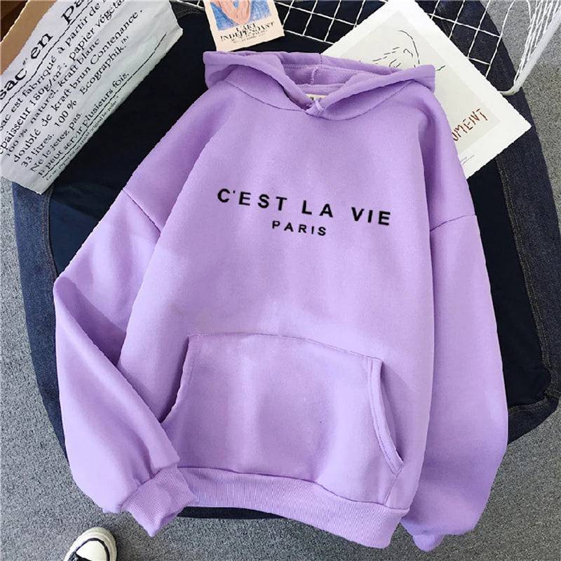 
                  
                    Women Casual Print Loose Hoodies Spring Long Sleeve Hooded Sweatshirt Harajuku Simple Tops Lazy Style Pullover 2023 Streetwear
                  
                