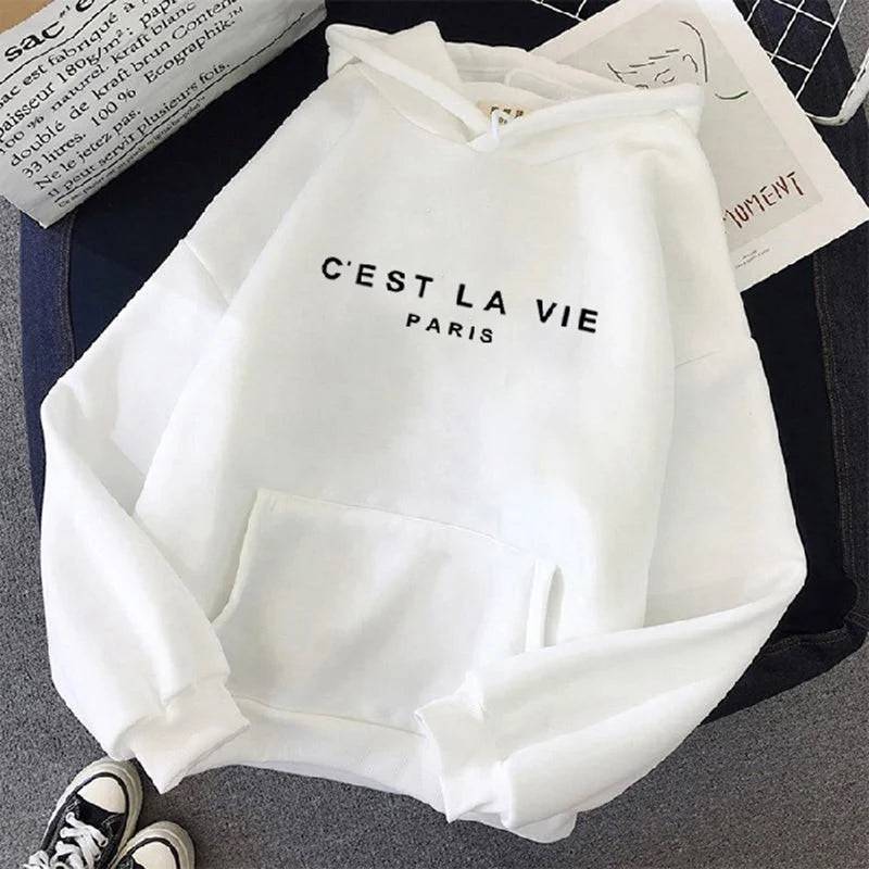 
                  
                    Women Casual Print Loose Hoodies Spring Long Sleeve Hooded Sweatshirt Harajuku Simple Tops Lazy Style Pullover 2023 Streetwear
                  
                